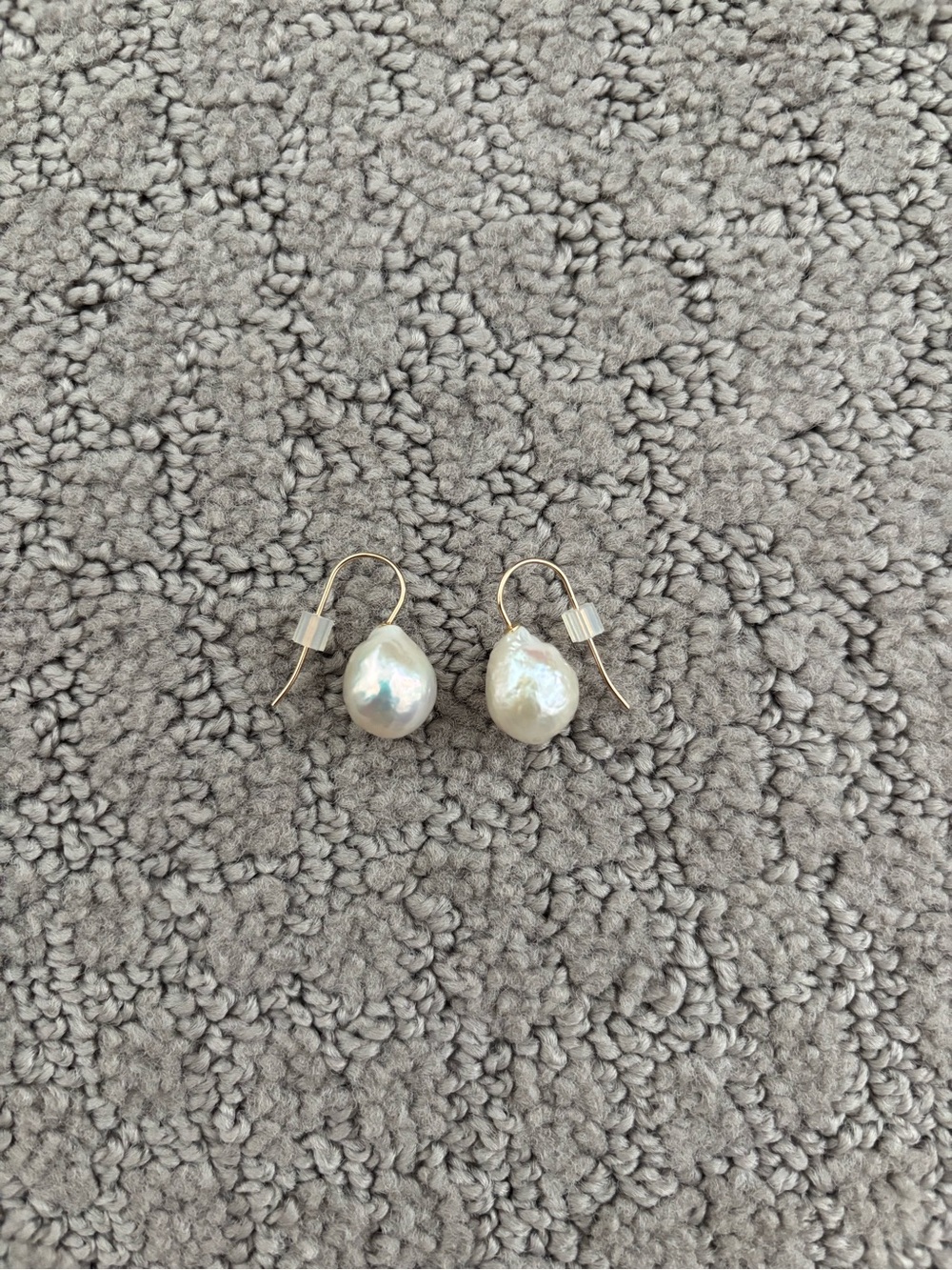 J Brooks Jewelers Baroque Pearl Drop Earrings - 14k gold and real pearls